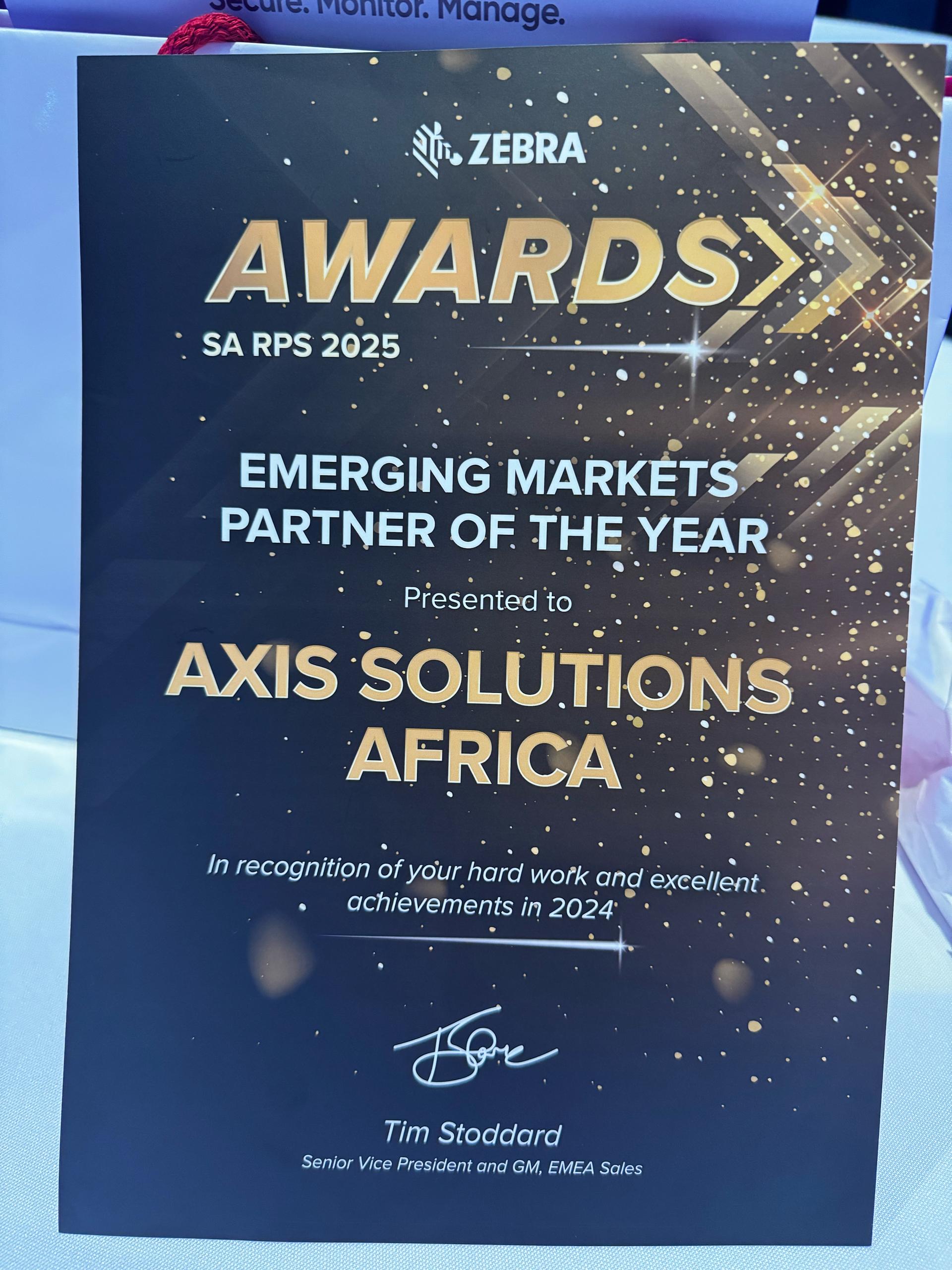 Axis Solutions Africa Wins Zebra Emerging Markets Partner of the Year ...
